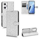 For OPPO Reno7 A JP Version Honeycomb Dot Texture Leather Phone Case(Silver) - 1