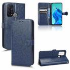 For OPPO Reno5 A Honeycomb Dot Texture Leather Phone Case(Blue) - 1