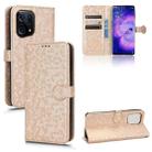 For OPPO Find X5 Honeycomb Dot Texture Leather Phone Case(Gold) - 1