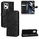 For OPPO Find X5 Pro Honeycomb Dot Texture Leather Phone Case(Black) - 1