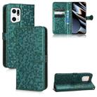 For OPPO Find X5 Pro Honeycomb Dot Texture Leather Phone Case(Green) - 1