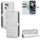 For OPPO Find X5 Pro Honeycomb Dot Texture Leather Phone Case(Silver) - 1