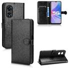 For OPPO A97 5G Honeycomb Dot Texture Leather Phone Case(Black) - 1