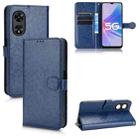 For OPPO A97 5G Honeycomb Dot Texture Leather Phone Case(Blue) - 1