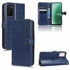 For OPPO A55s 5G / CPH2309 Honeycomb Dot Texture Leather Phone Case(Blue) - 1