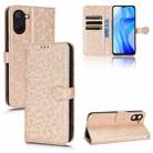 For Realme V20 5G Honeycomb Dot Texture Leather Phone Case(Gold) - 1