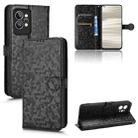 For Realme GT2 Pro Honeycomb Dot Texture Leather Phone Case(Black) - 1