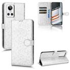 For Realme GT Neo 3 Honeycomb Dot Texture Leather Phone Case(Silver) - 1