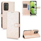 For Realme GT Neo2 Honeycomb Dot Texture Leather Phone Case(Gold) - 1