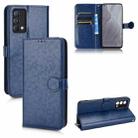 For Realme GT Master/Q3 Pro Carnival/K9 Master Honeycomb Dot Texture Leather Phone Case(Blue) - 1