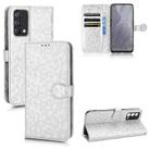 For Realme GT Master/Q3 Pro Carnival/K9 Master Honeycomb Dot Texture Leather Phone Case(Silver) - 1