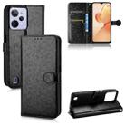 For Realme C31 Honeycomb Dot Texture Leather Phone Case(Black) - 1