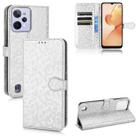 For Realme C31 Honeycomb Dot Texture Leather Phone Case(Silver) - 1