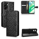 For Realme C22 4G Honeycomb Dot Texture Leather Phone Case(Black) - 1