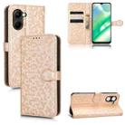 For Realme C22 4G Honeycomb Dot Texture Leather Phone Case(Gold) - 1