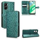 For Realme C22 4G Honeycomb Dot Texture Leather Phone Case(Green) - 1