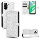 For Realme C22 4G Honeycomb Dot Texture Leather Phone Case(Silver) - 1