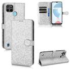 For Realme C21Y Honeycomb Dot Texture Leather Phone Case(Silver) - 1