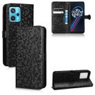For Realme 9 4G / 9 Pro+ Honeycomb Dot Texture Leather Phone Case(Black) - 1
