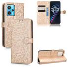 For Realme 9 4G / 9 Pro+ Honeycomb Dot Texture Leather Phone Case(Gold) - 1