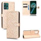 For Realme 9 5G / 9 Pro / Q5 Honeycomb Dot Texture Leather Phone Case(Gold) - 1