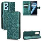 For Realme 9i / OPPO A36/A76 4G /A96 4G Honeycomb Dot Texture Leather Phone Case(Green) - 1