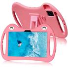 For TCL Tab 10s 5G Cartoon Silicone Shockproof Protective Tablet Case with Stand & Pen Slot(Pink) - 1