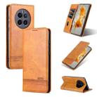 For Huawei Mate 50 / Mate 50E AZNS Magnetic Calf Texture Flip Leather Phone Case(Light Brown) - 1