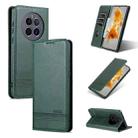 For Huawei Mate 50 / Mate 50E AZNS Magnetic Calf Texture Flip Leather Phone Case(Dark Green) - 1