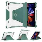 360 Degree Rotating Armored Smart Tablet Leather Case For iPad Pro 12.9 inch 2022/2021/2020/2018(Green) - 1