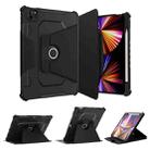 360 Degree Rotating Armored Smart Tablet Leather Case For iPad Pro 11 inch 2022/2021/2020/2018 / Air5 2022/Air4 2020(Black) - 1