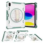 For iPad 10th Gen 10.9 2022 Shockproof Tablet Case with Holder & Hand Strap(Green) - 1