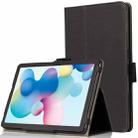 For TCL NxtPaper 10s Skin Texture Leather Tablet Case with Holder(Black) - 1