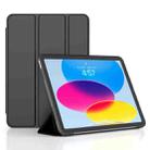 For iPad 10th Gen 10.9 2022 3-fold TPU Leather Smart Tablet Case(Black) - 1