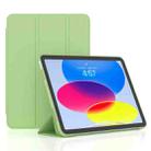 For iPad 10th Gen 10.9 2022 3-fold TPU Leather Smart Tablet Case(Green) - 1