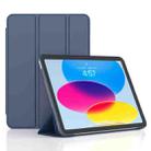 For iPad 10th Gen 10.9 2022 3-fold TPU Leather Smart Tablet Case(Dark Blue) - 1