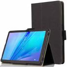 For TCL Tab 10s 5G Skin Texture All inclusive Leather Tablet Case(Black) - 1