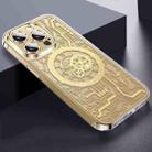 For iPhone 14 Punk Machinery MagSafe Magnetic Phone Case(Transparent Gold) - 1