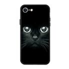 For iPhone SE 2022 / SE 2020 Pattern Printing Embossment TPU Mobile Case(Whiskered cat) - 1