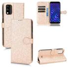 For BLU C5 Max 2022 Honeycomb Dot Texture Leather Phone Case(Gold) - 1