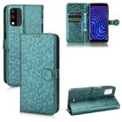 For BLU C5 Max 2022 Honeycomb Dot Texture Leather Phone Case(Green) - 1