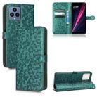 For T-Mobile REVVL 6 5G Honeycomb Dot Texture Leather Phone Case(Green) - 1