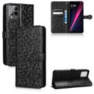 For T-Mobile REVVL 6 Pro 5G Honeycomb Dot Texture Leather Phone Case(Black) - 1