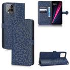 For T-Mobile REVVL 6 Pro 5G Honeycomb Dot Texture Leather Phone Case(Blue) - 1