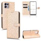 For Tone E22 Honeycomb Dot Texture Leather Phone Case(Gold) - 1