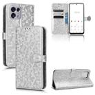 For Tone E22 Honeycomb Dot Texture Leather Phone Case(Silver) - 1