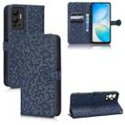 For Infinix Hot 12 Honeycomb Dot Texture Leather Phone Case(Blue) - 1