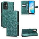 For Infinix Hot 12 Honeycomb Dot Texture Leather Phone Case(Green) - 1