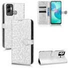 For Infinix Hot 12 Play Honeycomb Dot Texture Leather Phone Case(Silver) - 1