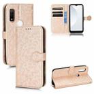 For Fujitsu Arrows WE F-51B Honeycomb Dot Texture Leather Phone Case(Gold) - 1